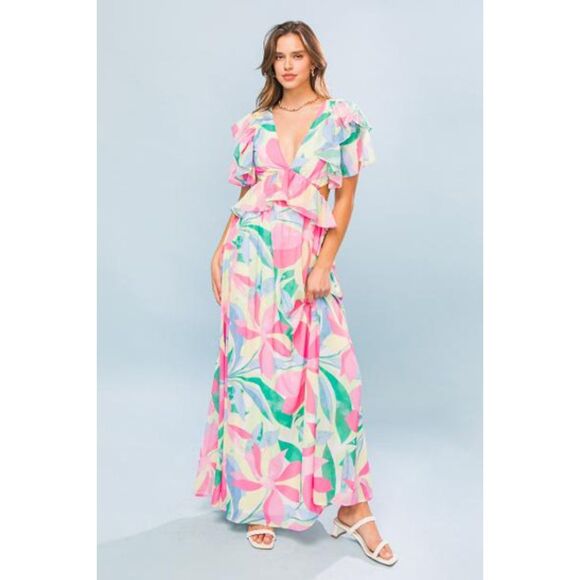 Flying Tomato Pastel Maxi Dress – Size Small - Picture 1 of 7